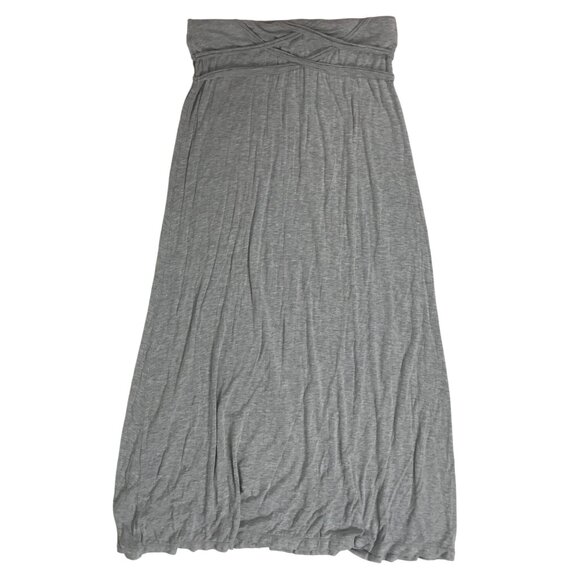 Max Studio Womens Gray Casual Low Rise Beachy Coastal Chic Maxi Skirt / Medium - Picture 6 of 8
